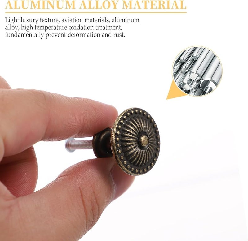 Vintage Zinc Alloy Cabinet Knobs Bronze Drawer Pull Handles 4pcs Furniture Hardware - Image 3